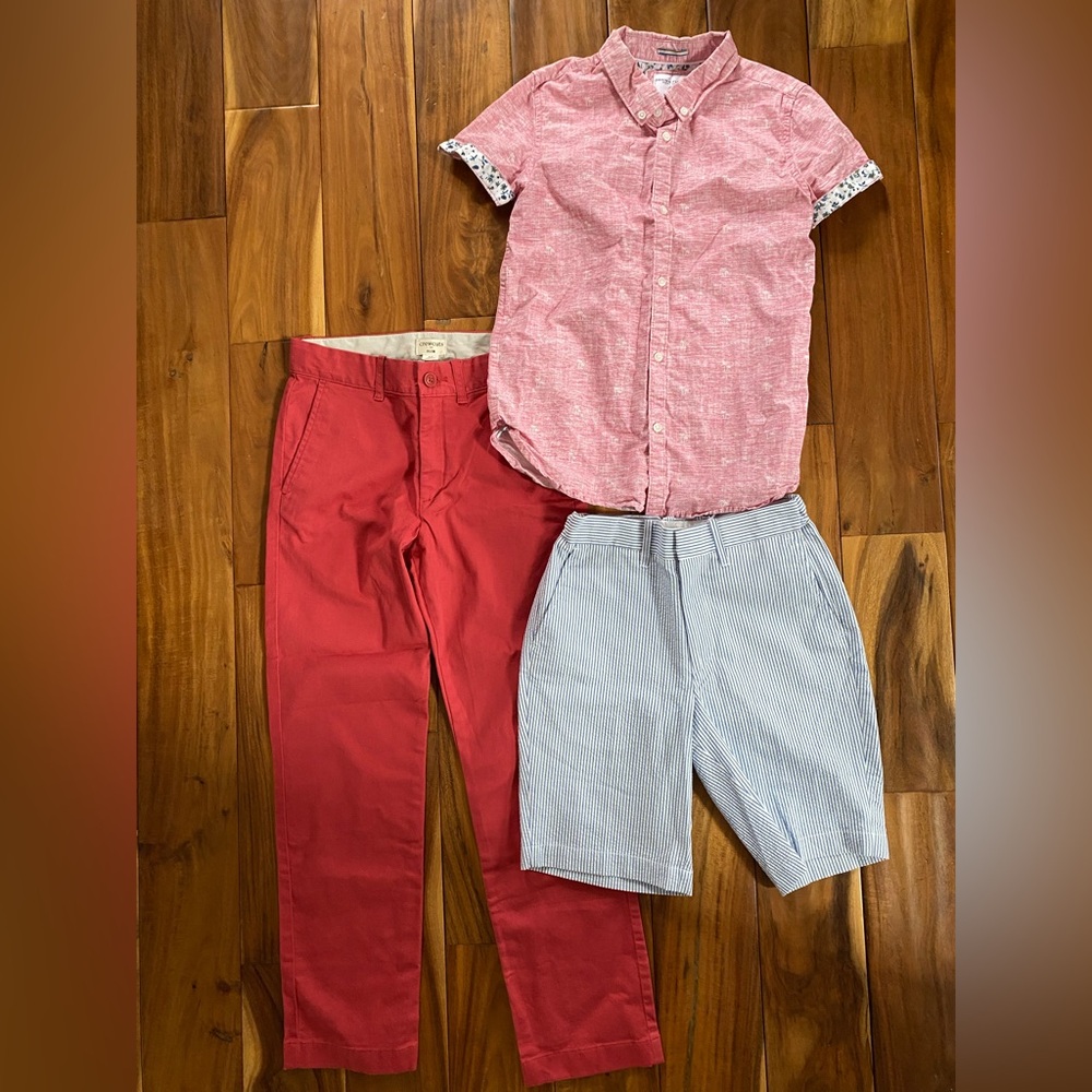 Crewcuts Denim and Flower Boy's Clothing Lot Size 10